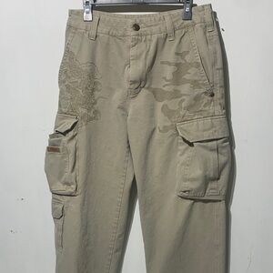 Mark Ecko No 72 Dragon Embroidered Vintage Cargo Jeans Asian Inspired